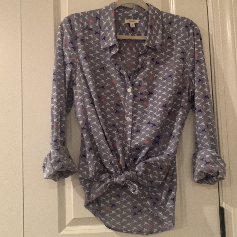 Anthropologie button down cotton shirt. Size M.